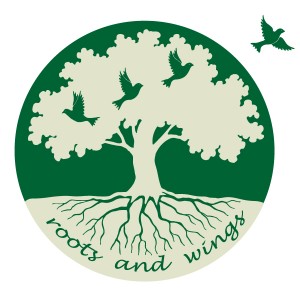 The final logo is 2 color, here beige and green