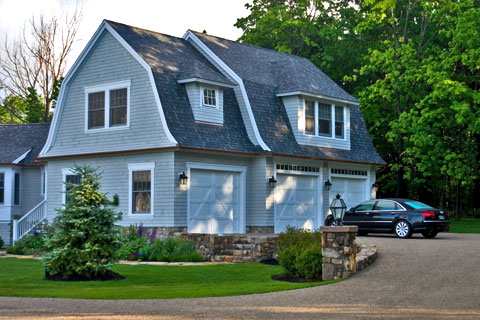 02 3 bay garage, gambrel, mansard